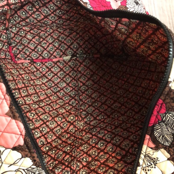 VERA BRADLEY Mocha Rouge XL travel bag carry on weekender with shoulder … - Picture 9 of 14